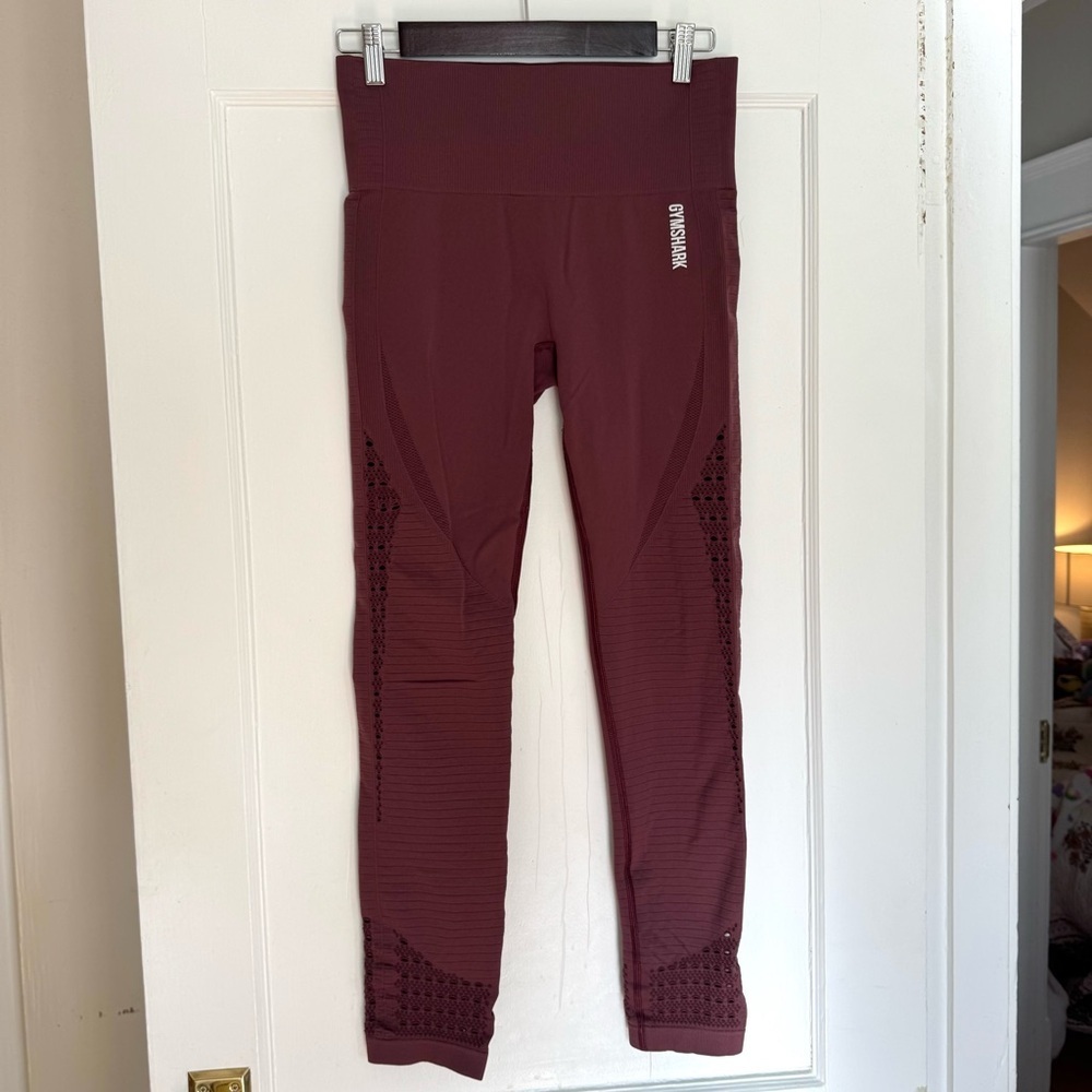 Gymshark Leggings Small Burgundy Maroon Garnett